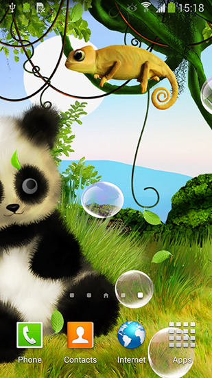Téléchargement gratuit de Panda by Live wallpapers 3D pour Android.