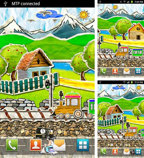 Додатково до живої шпалери Загублений острів для Android телефонів та планшетів, Ви можете також безкоштовно скачати Paper train.