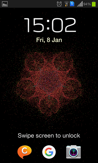 Screenshots of the Particle flow for Android tablet, phone.