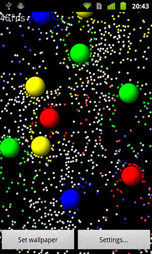 Screenshots of the Particle mix for Android tablet, phone.
