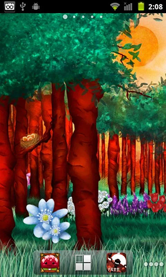 Fondos de pantalla animados a Peaceful forest para Android. Descarga gratuita fondos de pantalla animados Bosque pacífico  .