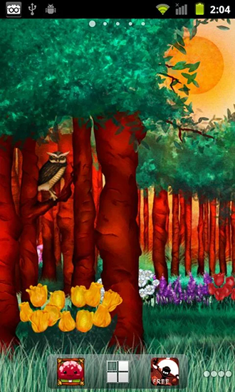 Peaceful forest - скріншот живих шпалер для Android.