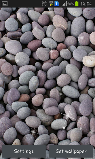 Pebbles für Android spielen. Live Wallpaper Kieselsteine kostenloser Download.