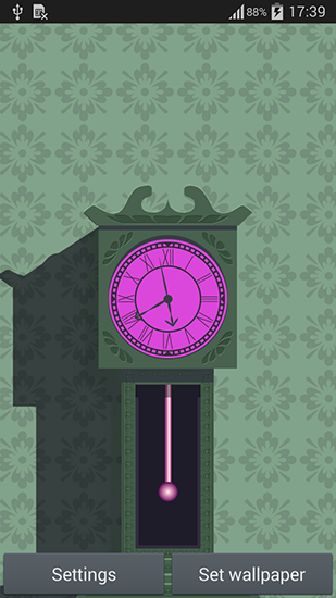 Screenshots of the Pendulum clock for Android tablet, phone.