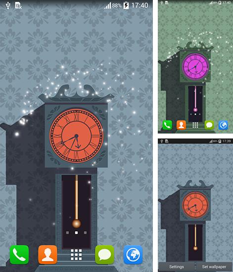 Kostenloses Android-Live Wallpaper Pendulum Uhr. Vollversion der Android-apk-App Pendulum clock für Tablets und Telefone.