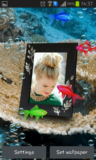 Écrans de Photo aquarium pour tablette et téléphone Android.