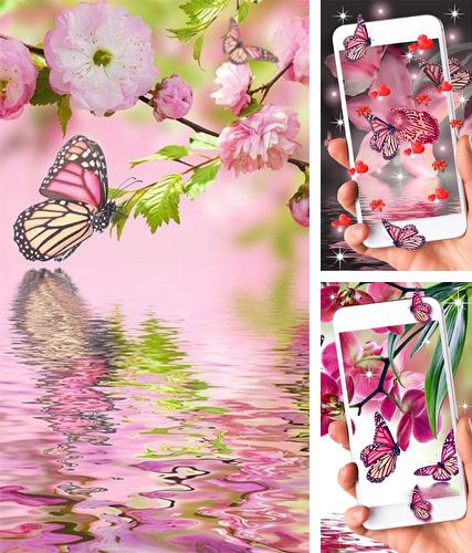Pink butterfly by Live Wallpaper Workshop - бесплатно скачать живые обои на Андроид телефон или планшет.