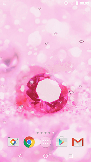 Pink diamonds - скріншот живих шпалер для Android.