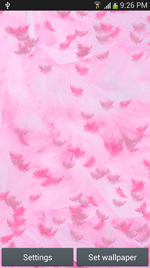 Pink feather - бесплатно скачать живые обои на Андроид телефон или планшет.