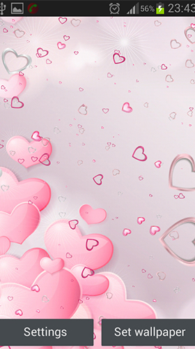 Pink hearts - бесплатно скачать живые обои на Андроид телефон или планшет.