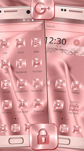 Écrans de Pink silk pour tablette et téléphone Android.