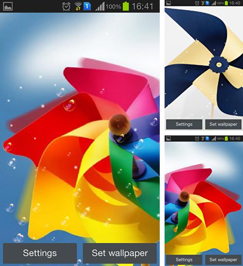 In addition to live wallpaper French bulldog for Android phones and tablets, you can also download Pinwheel for free.