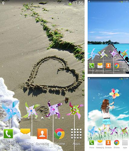 Kostenloses Android-Live Wallpaper Windrad. Vollversion der Android-apk-App Pinwheel by orchid für Tablets und Telefone.