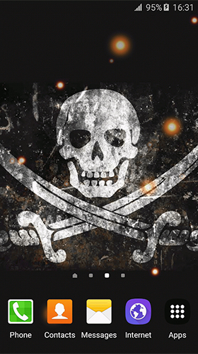 Screenshots do Bandeira pirata para tablet e celular Android.