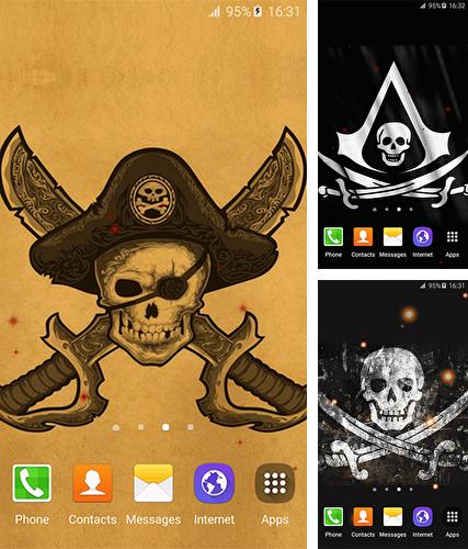 Pirate flag - бесплатно скачать живые обои на Андроид телефон или планшет.