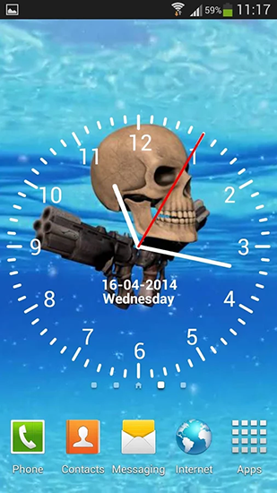Pirate skull - безкоштовно скачати живі шпалери на Андроїд телефон або планшет.