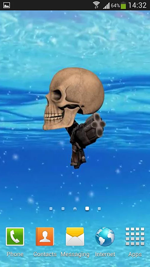 Screenshots of the Pirate skull for Android tablet, phone.