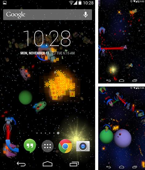 In addition to live wallpaper Spectrum for Android phones and tablets, you can also download Pixel Fleet for free.