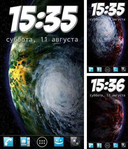 Kostenloses Android-Live Wallpaper Planetenrudel. Vollversion der Android-apk-App Planets pack für Tablets und Telefone.
