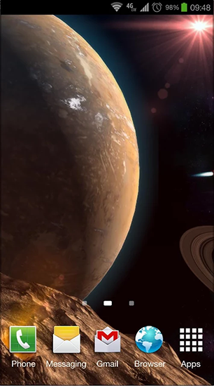Descarga gratuita fondos de pantalla animados En la órbita del planeta 3D para Android. Consigue la versión completa de la aplicación apk de Planetscape 3D para tabletas y teléfonos Android.