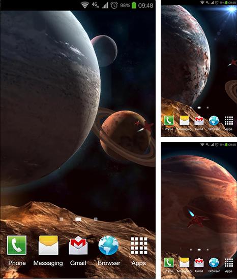 Descarga gratuita fondos de pantalla animados En la órbita del planeta 3D para Android. Consigue la versión completa de la aplicación apk de Planetscape 3D para tabletas y teléfonos Android.