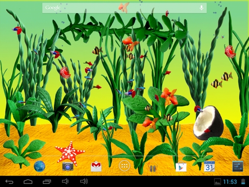 Papeis de parede animados Aquário de massinha  para Android. Papeis de parede animados Plasticine aquarium para download gratuito.