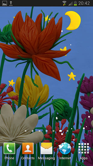 Plasticine spring flowers - бесплатно скачать живые обои на Андроид телефон или планшет.