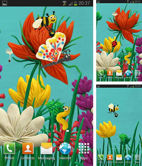 In addition to live wallpaper Aquarium by Seafoam for Android phones and tablets, you can also download Plasticine spring flowers for free.