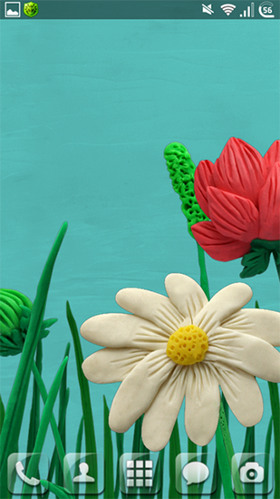 Скриншот Plasticine flowers. Скачать живые обои на Андроид планшеты и телефоны.