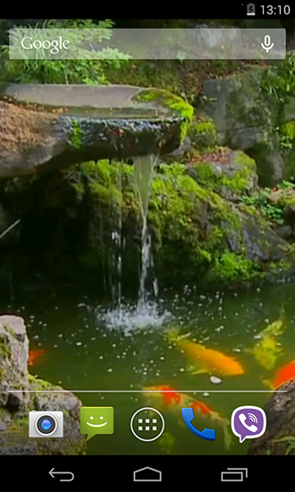 Screenshots of the Pond with Koi for Android tablet, phone.