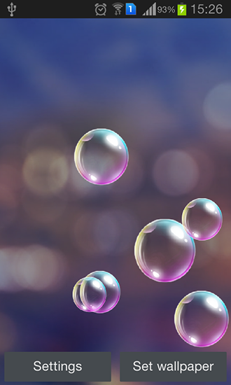 Kostenloses Android-Live Wallpaper Platzende Seifenblasen. Vollversion der Android-apk-App Popping bubbles für Tablets und Telefone.