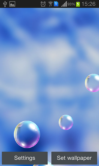 Écrans de Popping bubbles pour tablette et téléphone Android.