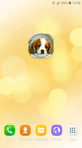 Puppies: Analog clock für Android spielen. Live Wallpaper Welpen: Analoguhr kostenloser Download.