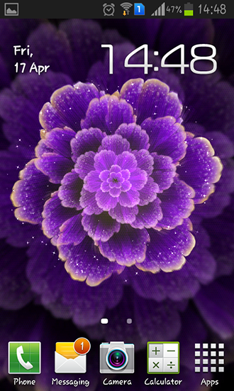 Purple flower - безкоштовно скачати живі шпалери на Андроїд телефон або планшет.