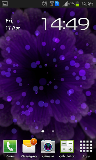 Fondos de pantalla animados a Purple flower para Android. Descarga gratuita fondos de pantalla animados Flor púrpura.