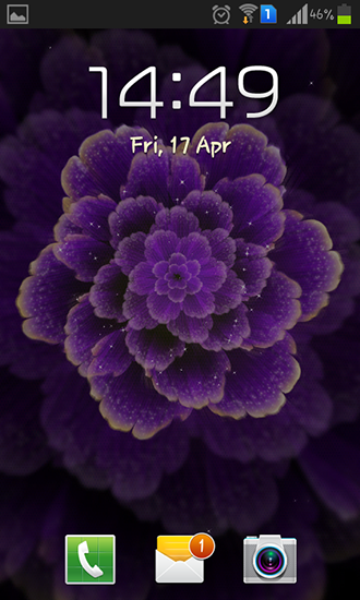 Screenshots do Flor roxa para tablet e celular Android.