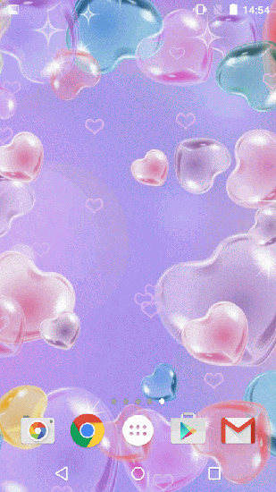 Papeis de parede animados Corações roxos para Android. Papeis de parede animados Purple hearts para download gratuito.