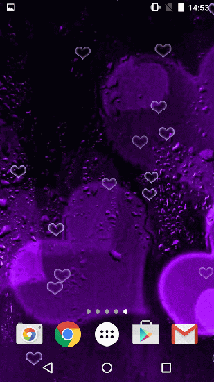 Скріншот Purple hearts. Скачати живі шпалери на Андроїд планшети і телефони.