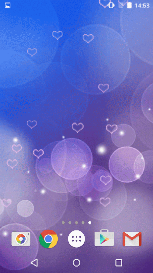 Як виглядають живі шпалери Purple hearts.