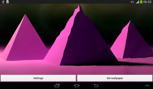 Android タブレット、携帯電話用ピラミッドのスクリーンショット。