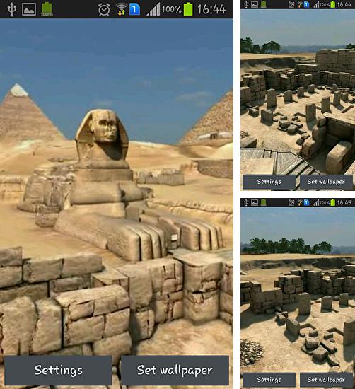 Дополнительно к живым обоям на Андроид телефоны и планшеты Усы, вы можете также бесплатно скачать заставку Pyramids 3D.