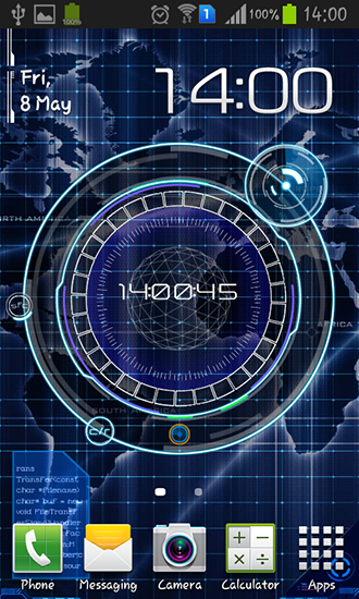 Radar: Digital clock - безкоштовно скачати живі шпалери на Андроїд телефон або планшет.