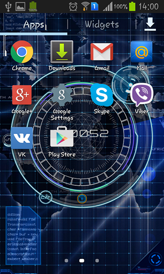 Radar: Digital clock für Android spielen. Live Wallpaper Radar: Digitale Uhr kostenloser Download.