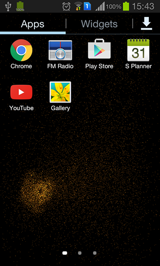 Radiant particles für Android spielen. Live Wallpaper Strahlende Partikel kostenloser Download.