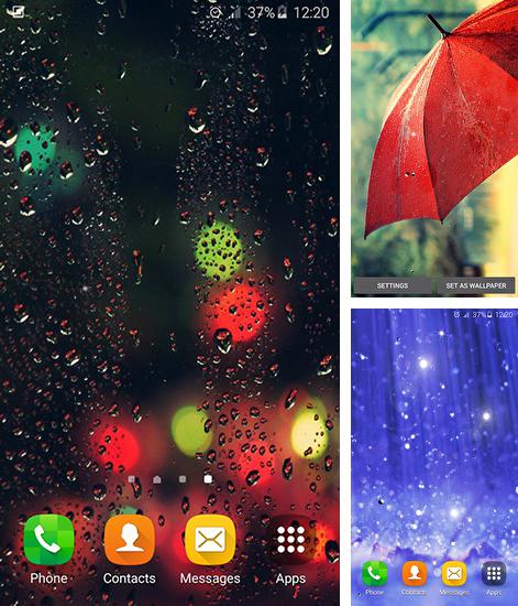 Додатково до живої шпалери Сузір'я частинок для Android телефонів та планшетів, Ви можете також безкоштовно скачати Rain by My live wallpaper.