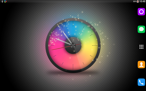 Rainbow clock - скачать бесплатно живые обои для Андроид на рабочий стол.