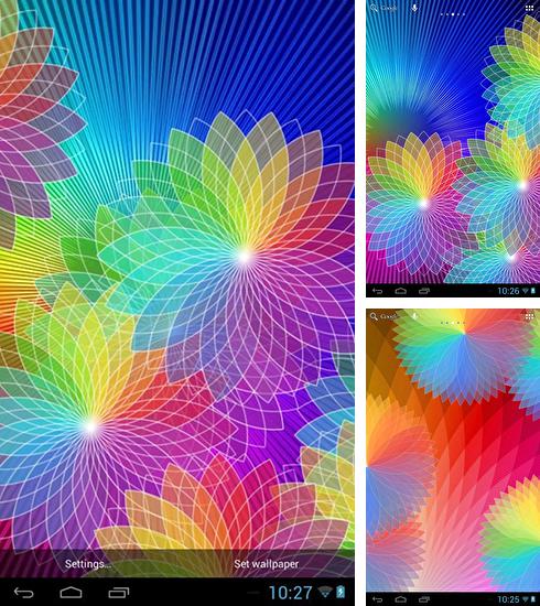 Zusätzlich zum Live Wallpaper Früchte von Happy Live Wallpapers für Android Mobiltelefone und Tablets, können Sie auch Rainbow colors, Farben des Regenbogens kostenlos herunterladen.