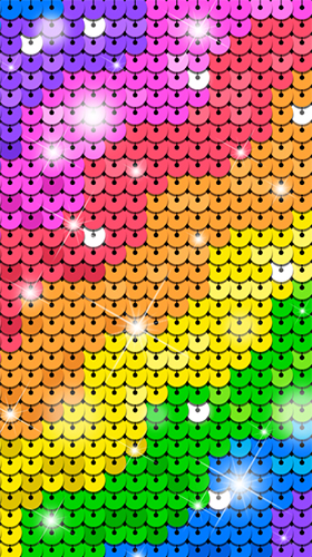 Fondos de pantalla animados a Rainbow sequin flip para Android. Descarga gratuita fondos de pantalla animados Lentejuelas del arco iris.