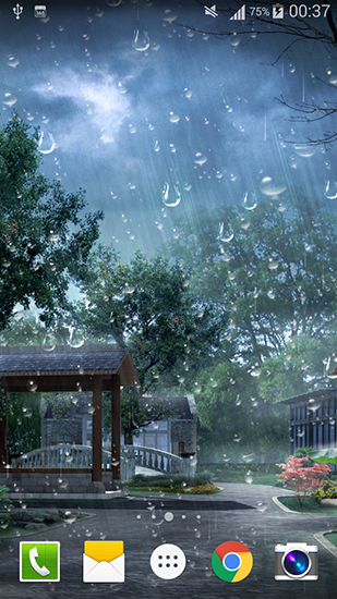 Papeis de parede animados Gota de chuva para Android. Papeis de parede animados Raindrop para download gratuito.
