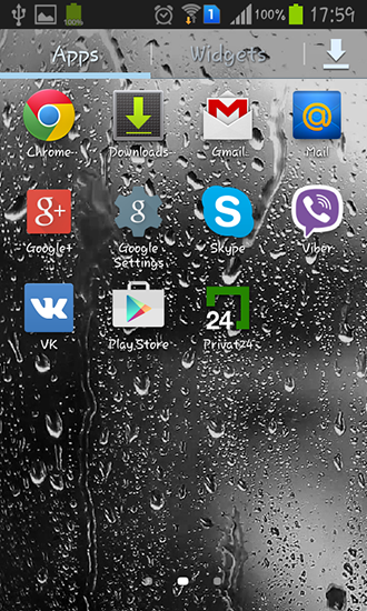 Papeis de parede animados Gotas de chuva para Android. Papeis de parede animados Raindrops para download gratuito.